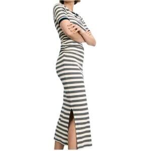 Ganni | Dresses | Seersucker Check Maxi Dress Irish Cream | Poshmark